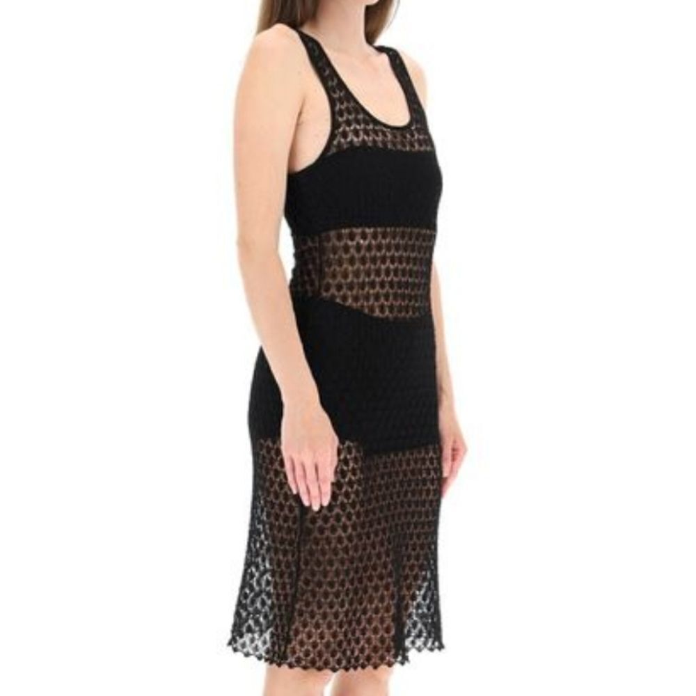 Saint Laurent Women's Black  Midi Lace Dress Size OS - Picture 4 of 16